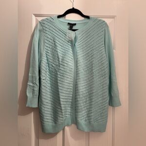 NWT H by Halston cardigan with 3/4 sleeves - large